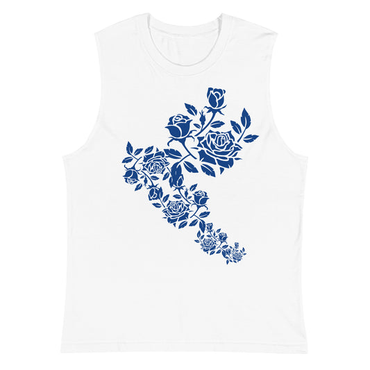 Thorns & Roses (White-Navy)